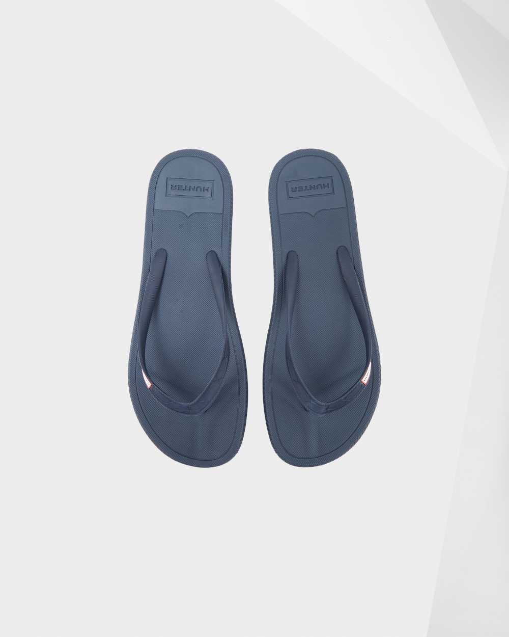 Hunter Original Bade-Zehentrenner Herren - Hunter Sandalen Navy | Germany 971JXBRDP